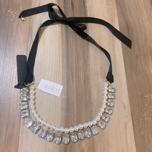J. Crew gem and pearl multi-strand statement necklace - new with tags